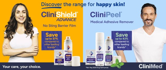 CliniPeel&nbsp;is a medical adhesive remover that aids in quick and easy stoma pouch removal. It helps avoid skin stripping and pain. Its&nbsp;alcohol-free formulation&nbsp;dries rapidly, leaving no residue&nbsp;on the skin which allows&nbsp;for the re-application&nbsp;of your stoma pouch.&nbsp;&nbsp;
